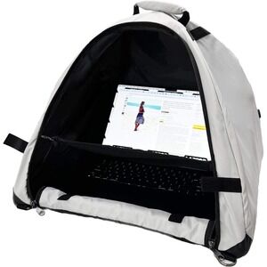 Laptop Sun Shade Water Resistant Bag Outdoor Work Glare‎ Shield Hood Grey